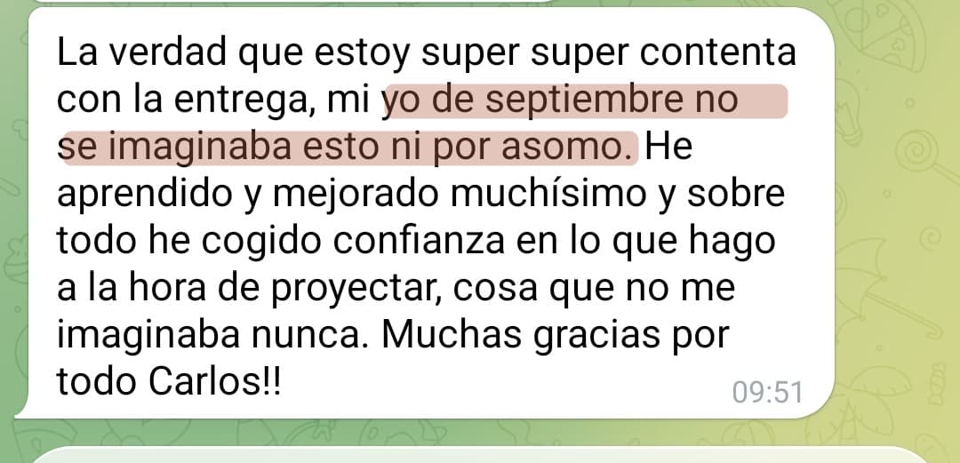 «Mi yo de septiembre no se imaginaba esto ni por asomo»