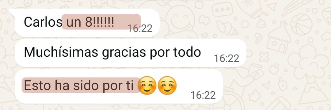 «Carlos, un 8. Esto ha sido por ti»