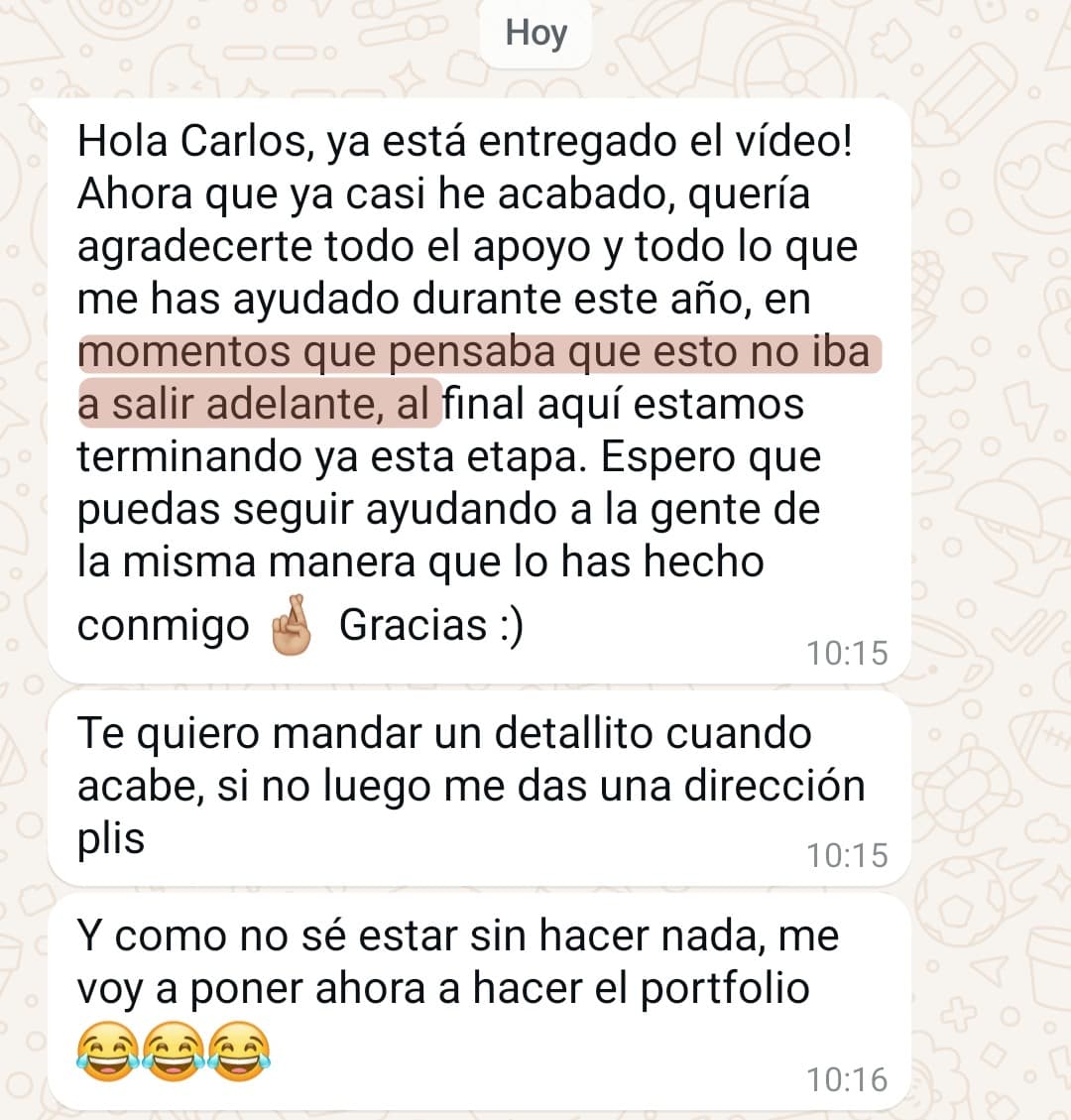 «En momentos que pensaba que esto no iba a salir adelante… al final aquí estamos»