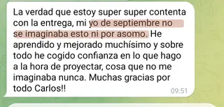 «Mi yo de septiembre no se imaginaba esto ni por asomo»
