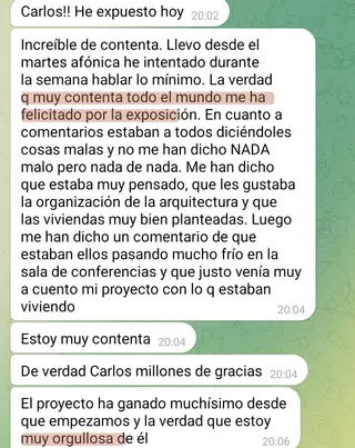 «Todo el mundo me ha felicitado por la exposición… no me han dicho NADA malo»