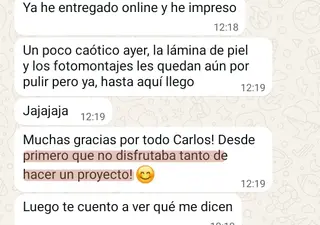 «Desde primero que no disfrutaba tanto de hacer un proyecto»