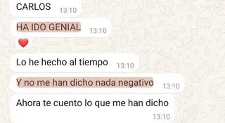 «HA IDO GENIAL… y no me han dicho nada negativo»